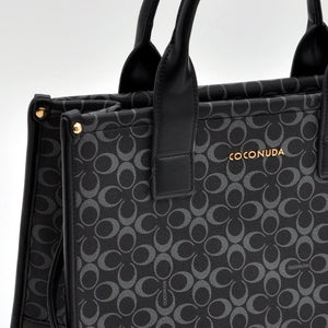 Borsa firmata COCONUDA Colletion donna spalla a tracolla simil pelle nuova fantasia logo tote bag scritte