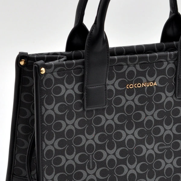 Borsa firmata COCONUDA Colletion donna spalla a tracolla simil pelle nuova fantasia logo tote bag scritte