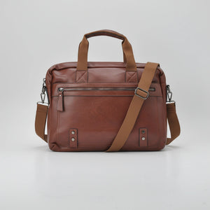 Borsa unisex firmato B. Cavalli Cartella Tracolla in simil pelle nuovo ufficio Marrone — Ventiquattrore Casual Business