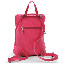 Carica l&#39;immagine nel visualizzatore di Gallery, COVERI 2in1 borsa zaino pelle donna sportivo tante zip cuoio casual passeggio