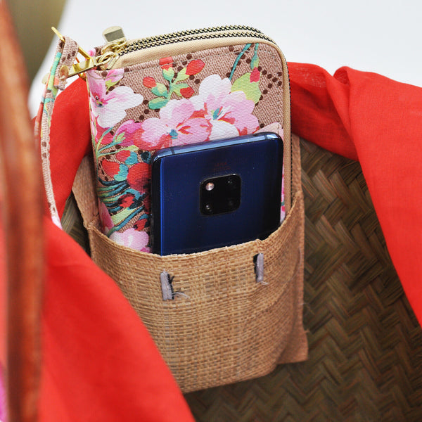 TRIS SET Borsa in paglia ricamata donna frange nuova grande vimini mare colorata