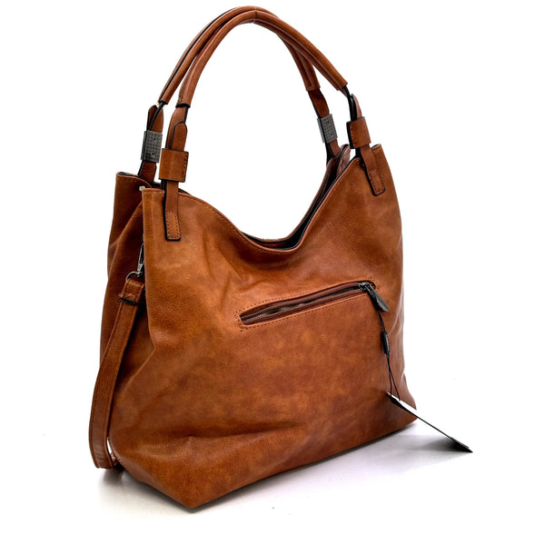 NAZZARENO GABRIELLI - Borsa morbida a sacco hobo capiente unica tinta nuovo