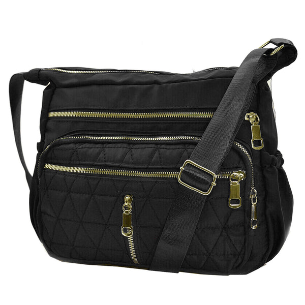 Borsa bella colorata donna tracolla nylon tasche grande tessuto no tela