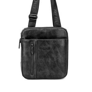 Borsello nuovo Uomo COVERI Borsa Tracolla Pelle PU elegante Lavoro sottile nero