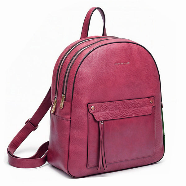 zainetto donna zaino coveri pelle unica tinta colorato casual multitasche new tf
