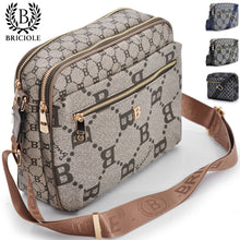 Carica l&#39;immagine nel visualizzatore di Gallery, Borsa firmata Briciole multi tasche capiente donna tracolla fantasia logo grande