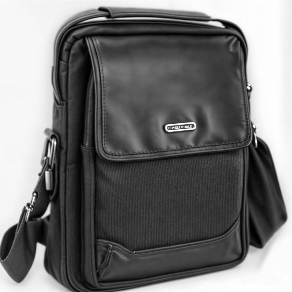 Borsello in tela COVERI world borsello uomo borsa tracolla nylon nero lavoro