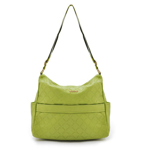 2in1 Borsa + Borsetta Firmata YYcoveri verde Donna fantasia logo Tracolla nuova