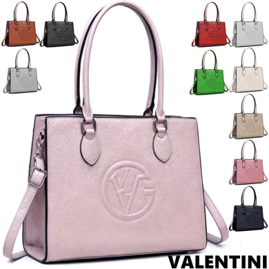 Borsa VALENTINI firmata nuova spalla bauletto rigida tracolla logo 3d V nuova