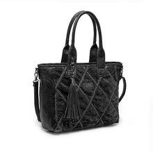 Carica l&#39;immagine nel visualizzatore di Gallery, shop trapuntato artigianale ricamo coveri shopping spalla elegante borsa donna