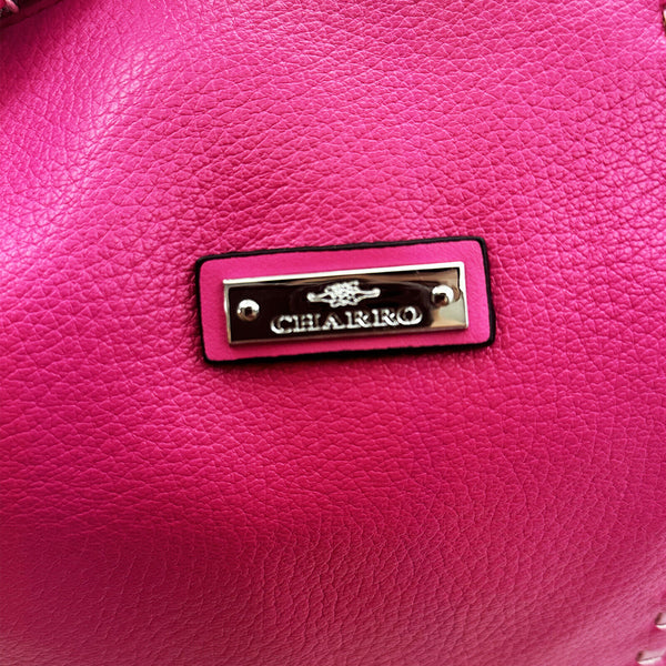 Borsa firmata CHARRO donna bauletto ricamata multicolore pelle pizzo morbida