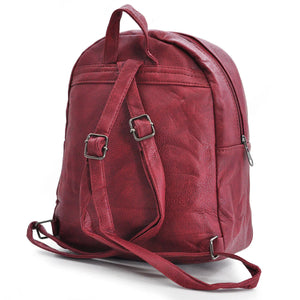 VALENTINI zaino pelle donna tante zip vintage multi tasche casual elegante nuovo