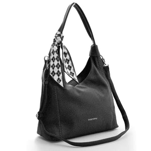 Borsa sacco hobo Valentini spalla hobo sacco donna tracolla nuova capiente nero