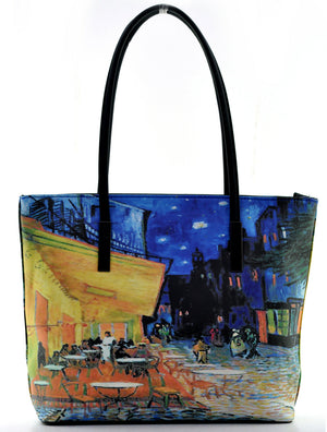 borsa quadri van gogh fantasia dipinto Notte stellata caffè camera il bacio moda