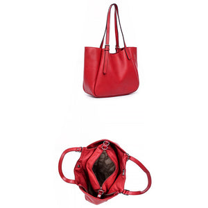 Borsa 2in1 omaggio donna pelle secchio hobo capiente sacco morbida comoda spalla