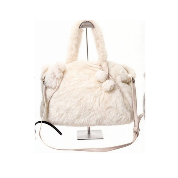 Borsa pelosa pelo eco pelliccia morbida shopping bauletto nuova spalla tracolla
