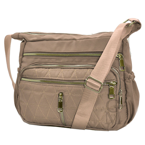 Borsa bella colorata donna tracolla nylon tasche grande tessuto no tela