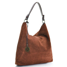 Carica l&#39;immagine nel visualizzatore di Gallery, Gyoiamea borsa donna sacco hobo pelle grande zip spalla mono manico scamosciata