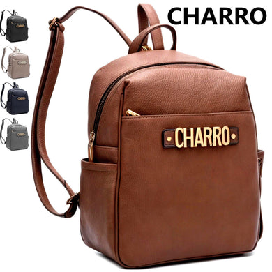 Charro zaino donna tasche cerniere giornaliero grande pelle casual passeggio