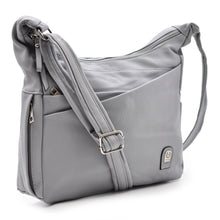 Carica l&#39;immagine nel visualizzatore di Gallery, Borsa Donna H FIRENZE pelle nuova Tracolla Capiente Multi Tasche capiente 2 zip