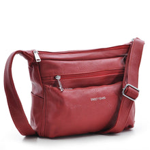 Carica l&#39;immagine nel visualizzatore di Gallery, Borsa donna originale SWEET YEARS pelle rossa tracolla capiente multi tasche new