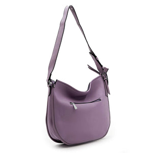 Borsa firmata capiente A.Basile tracolla mezzaluna donna zip tracolla grande