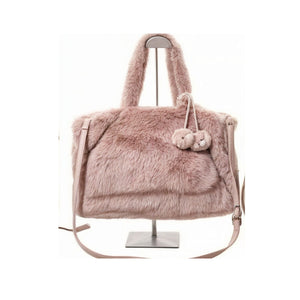 Borsa pelosa pelo eco pelliccia morbida shopping bauletto nuova spalla tracolla