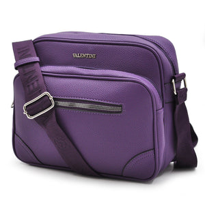 Borsa tracolla giornaliera Valentini casual grande capiente multi tasche viola