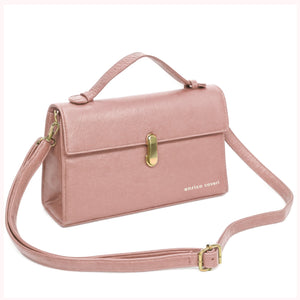 Borsa firmata ENRICO COVERI borsetta piccola rigida elegante nuova tracolla rosa