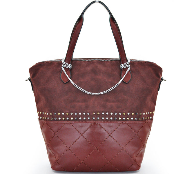 GM Borsa sacco SHOPPING SHOPPER moda firmata originale donna pelle borchie nuova