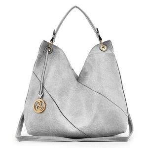 Borsa + pochette GM pelle morbida sacco semplice casual mono spalla zip hobo