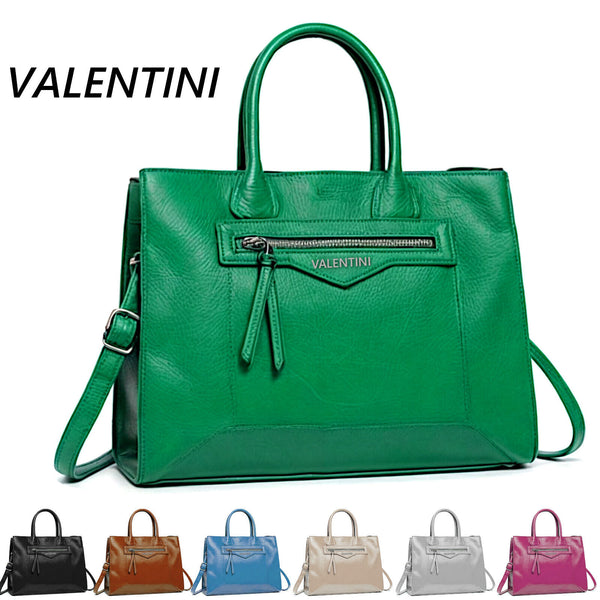 Borsa VALENTINI originale nuova spalla bauletto pelle morbida tracolla logo