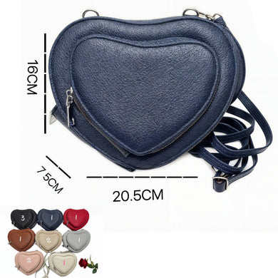 Borsa firmata forma CUORE borsetta multi tasche donna tracolla capiente piccola