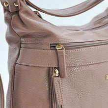 Carica l&#39;immagine nel visualizzatore di Gallery, COVERI 2in1 borsa zaino pelle donna sacco tante zip semplice casual passeggio