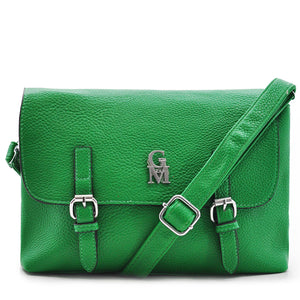 Borsa elegante donna fibbie casual vintage pelle GM militare tracolla messanger