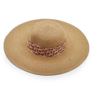 Cappello DIVA1 in paglia donna modello panama Floppy Hat morbido fiocco Boater