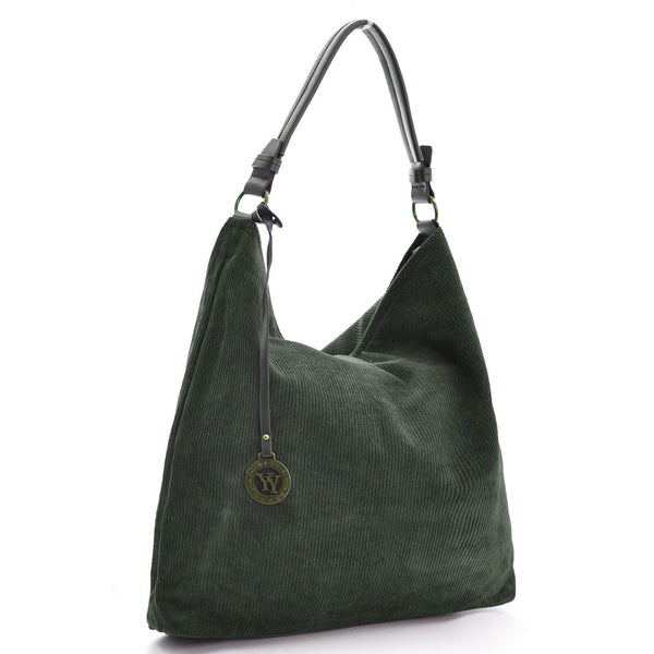 Gyoiamea borsa donna sacco hobo pelle grande zip spalla mono manico scamosciata