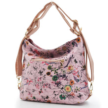 Carica l&#39;immagine nel visualizzatore di Gallery, 3in1 Borsa trasformabile in zaino fiorata spalla hobo sacco donna tracolla nuova