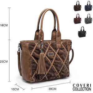 shop trapuntato artigianale ricamo coveri shopping spalla elegante borsa donna