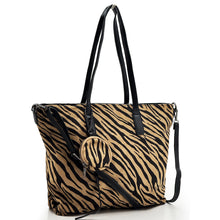 Carica l&#39;immagine nel visualizzatore di Gallery, Borsa donna shopping fantasia leopardata tigrata animalier sportiva capiente new