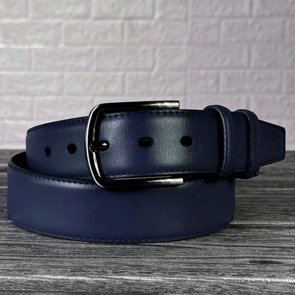 Cintura firmata vintage cinta marrone uomo vera pelle cuoio casual classica
