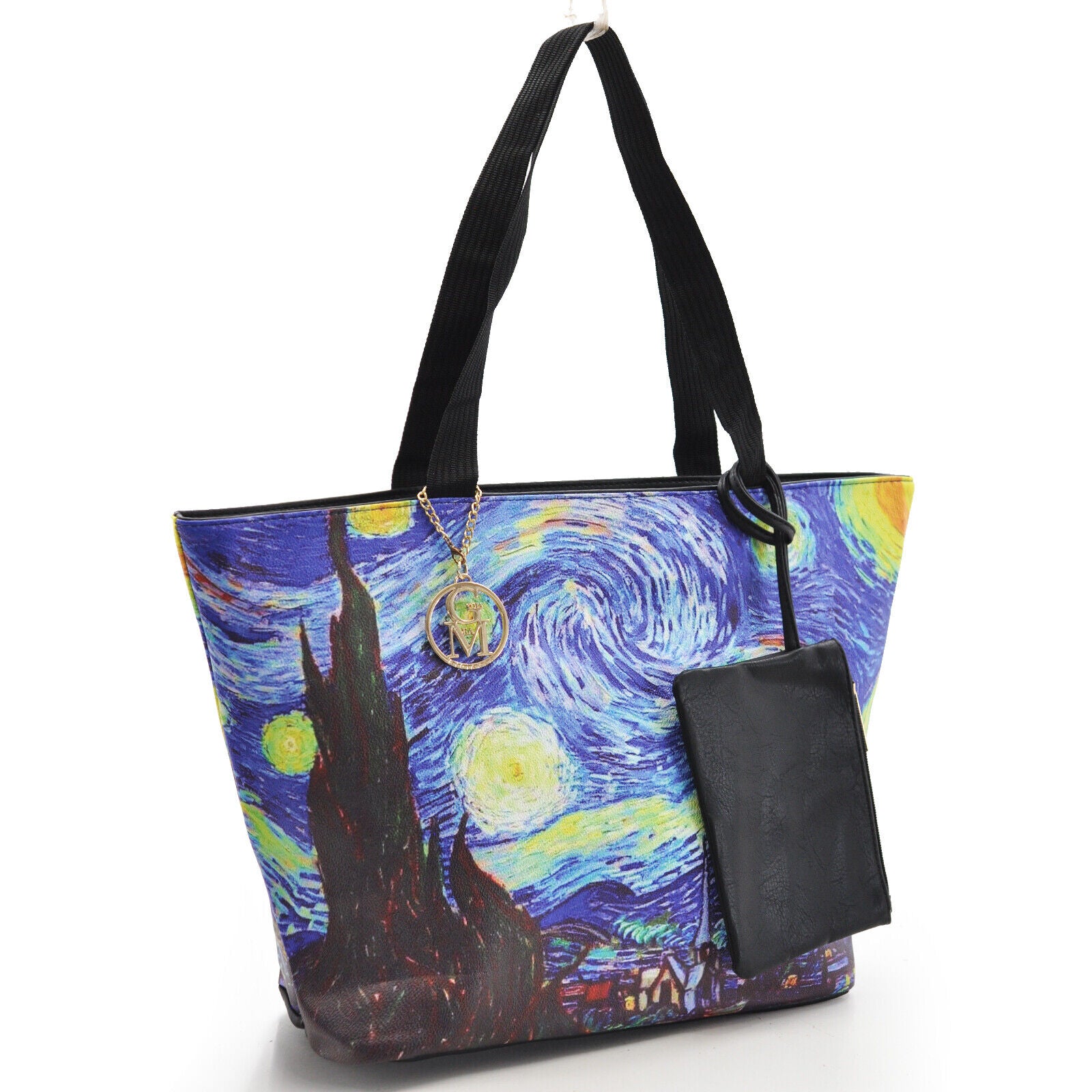 GM borsa shopping fantasia dipinto Vincent Van Gogh Notte stellata klimt ADELE