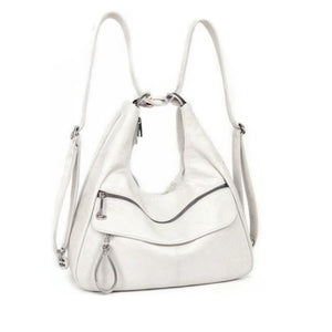 Borsa zaino 2in1 similpelle sportiva morbida sacco passeggio giornaliera morbida
