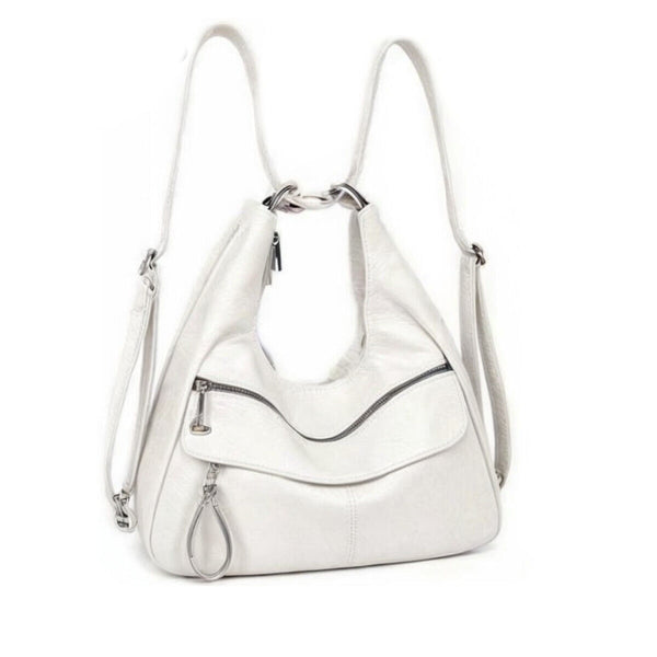 Borsa zaino 2in1 similpelle sportiva morbida sacco passeggio giornaliera morbida