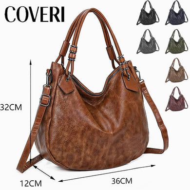 Borsa Coveri donna pelle morbida capiente sacco grande spalla cerniera moda hobo