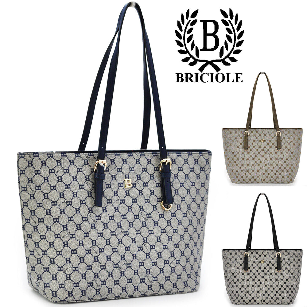 Borsa Briciole SPALLA SHOPPING moda firmata donna pelle fantasia logo nuova