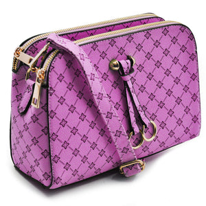 Borsa borsetta ecopelle donna tracolla fantasia multi tasche ragazza sportiva