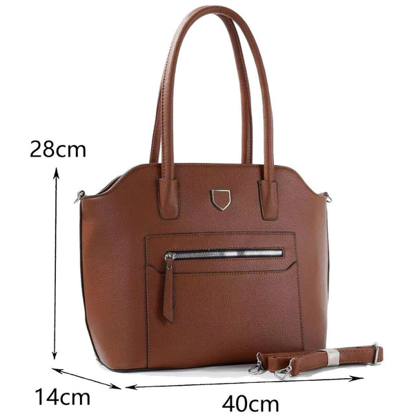 Borsa shop donna lucida spalla capiente elegante sacco shopping zip grande