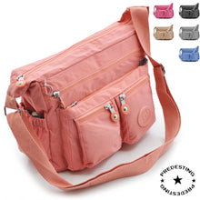 Carica l&#39;immagine nel visualizzatore di Gallery, Borsa casual colorata donna tracolla nylon tasche grande tessuto multitasche