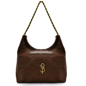 Sweet Years Borsa sacco hobo sacco firmata originale donna pelle manici catene